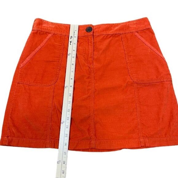 Caslon Women's Lightweight Corduroy Mini Skirt Pockets Orange Size 10P - Picture 4 of 9